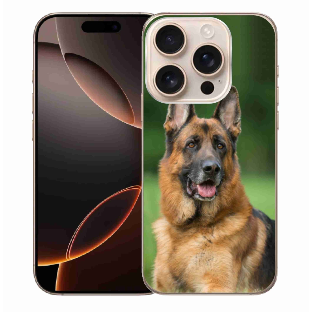 Zselés borítás mmCase iPhone 16 Pro Max készülékhez - Német juhászkutya