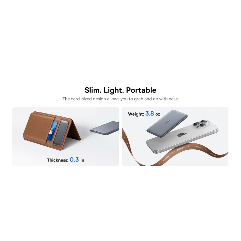 Baseus PicoGo AM41 20W mágneses Powerbank 5000mAh Nebula Pink