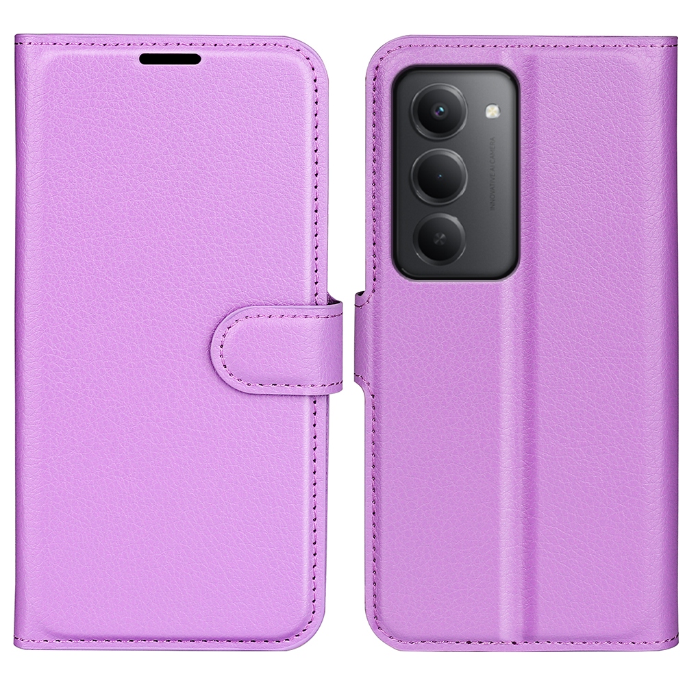 Litchi könyv tok Xiaomi Redmi 15 4G/5G (171mm) - lila