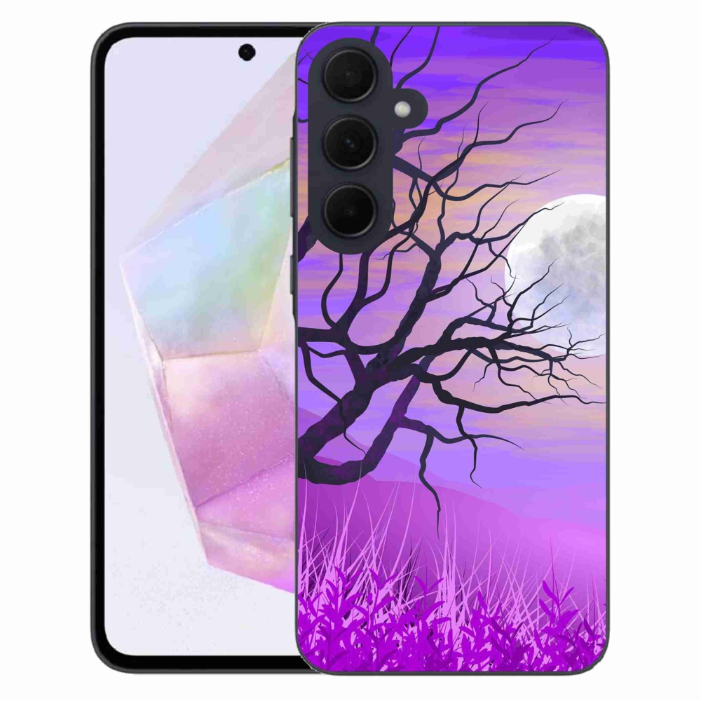 Gél tok mmCase a Samsung Galaxy A35 5G készülékhez - rajzfilmes kidőlt fa