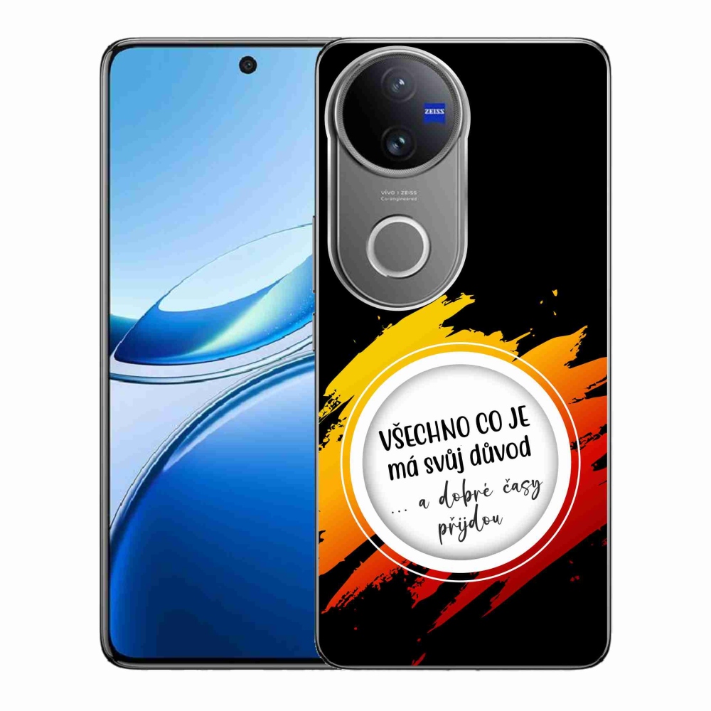 Gél borítás mmCase a Vivo V50 5G készülékre - Idézet 3 fekete háttér