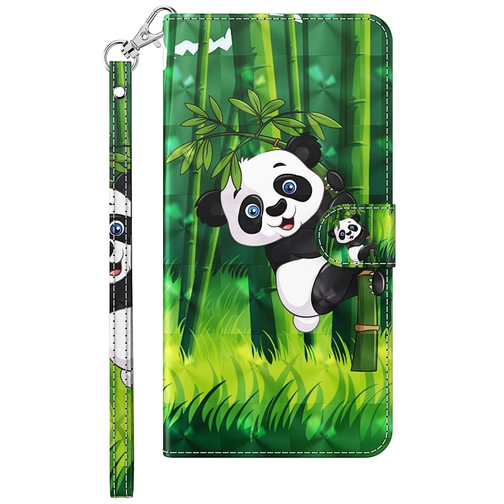 Nyomtatott könyv tok a Xiaomi Redmi Note 13-hoz - panda a bambuszon