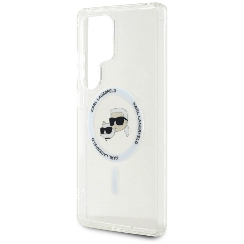 Karl Lagerfeld IML K&CH Heads MagSafe hátlap Samsung Galaxy S25 Ultra átlátszó hátlapja