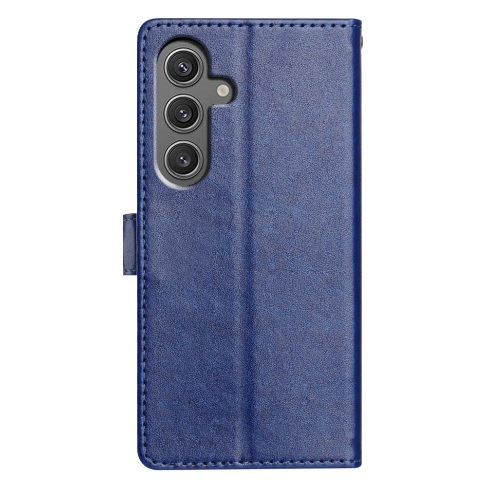 Vérrögök könyv tok Samsung Galaxy S25-hez - kék