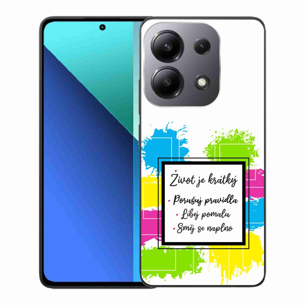 Gél borítás mmCase a Xiaomi Redmi Note 13-hoz - idézem 5 fehér háttér