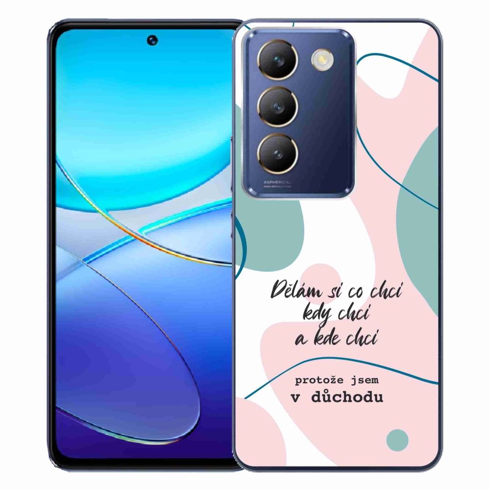 Gél borító mmCase a Vivo V40 SE 4G/5G készülékhez - vicces szöveg 10 fehér háttérrel