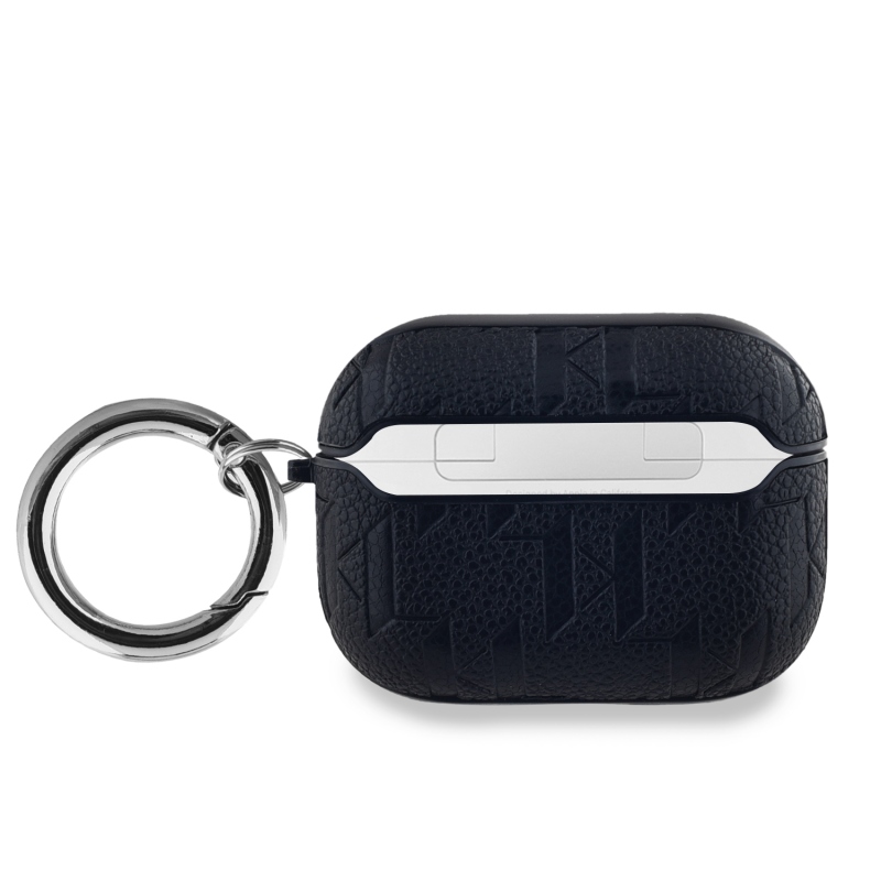 Karl Lagerfeld PU dombornyomott Karl fej tok az AirPods Pro készülékhez Fekete