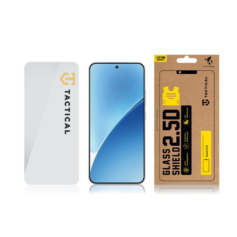Taktikai üvegpajzs 2.5D üveg Xiaomi 15 5G Clear számára