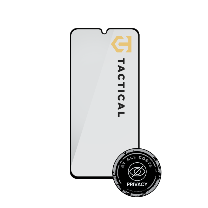 Taktikai üvegpajzs Privacy Stealth 5D üveg a Samsung Galaxy A17 4G/5G számára Fekete