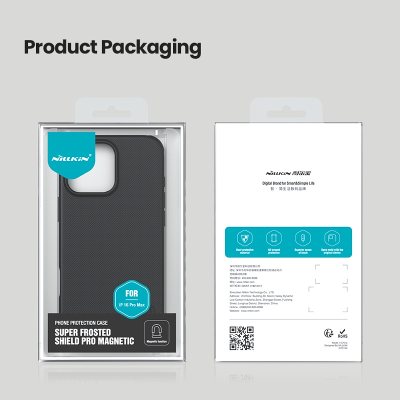 Nillkin Super Frosted PRO mágneses hátlap Apple iPhone 16 Pro Max készülékhez kék