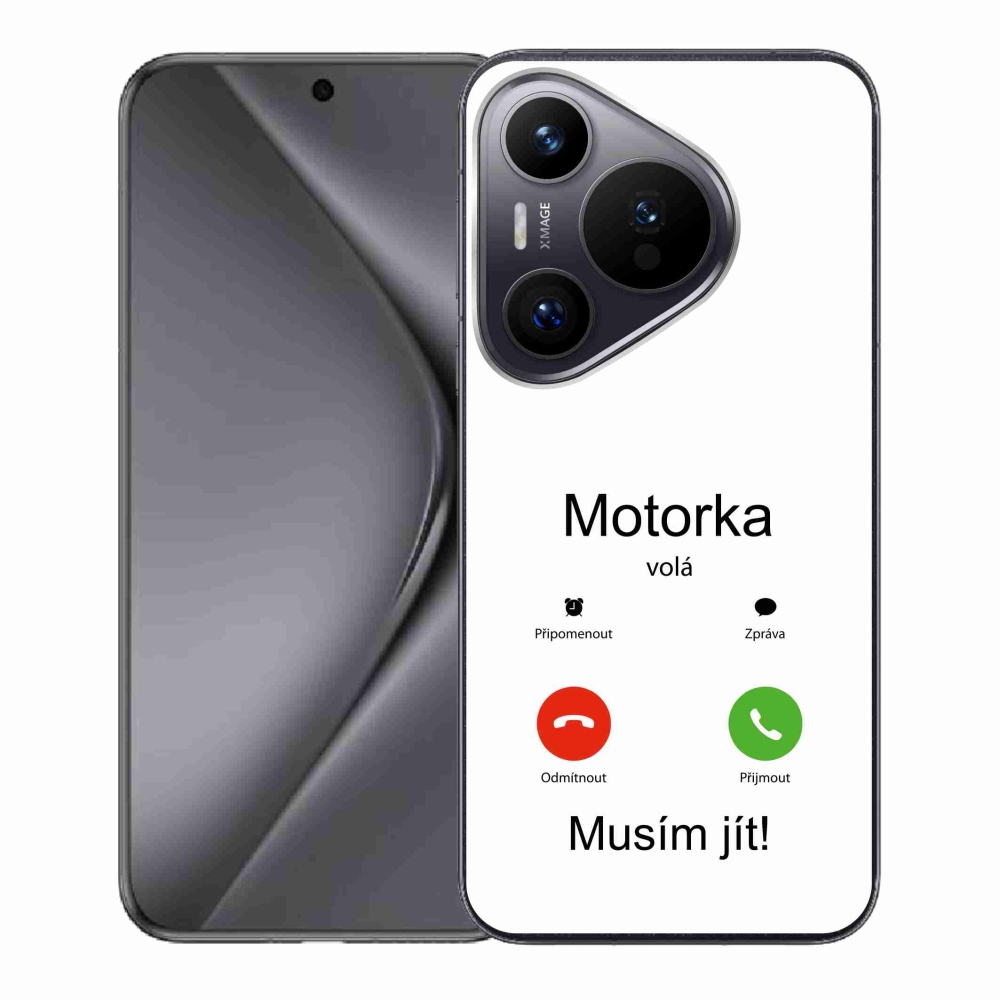 Gél borító mmCase a Huawei Pura 70 - motoros hívások fehér háttérrel