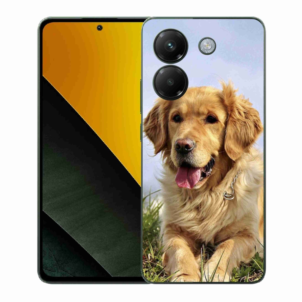 Gél borítás mmCase a Xiaomi Poco M7 Pro 5G számára - arany retriever
