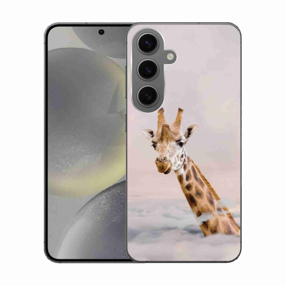 Zselés borítás mmCase Samsung Galaxy S24 készülékhez - zsiráf a felhőkben