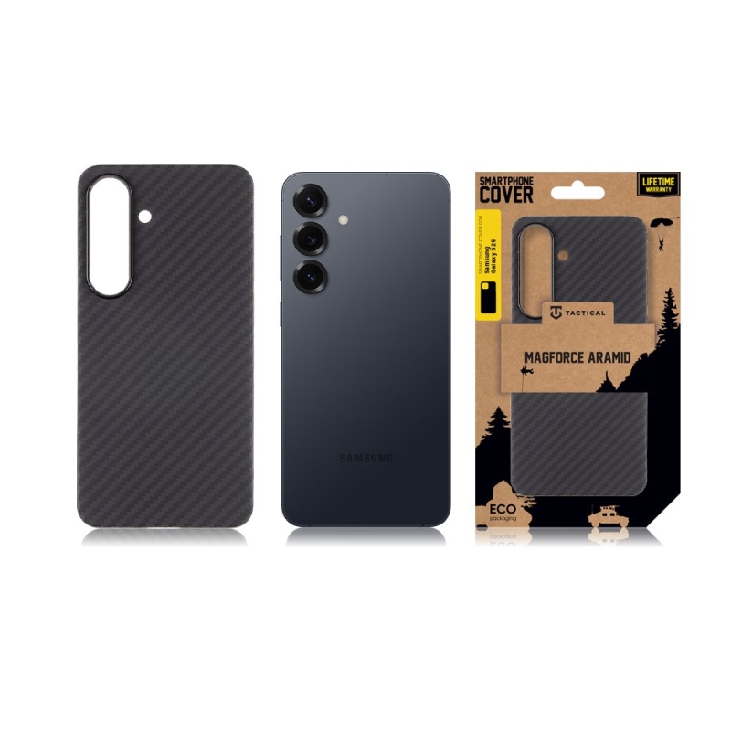 Taktikai MagForce Aramid borító Samsung Galaxy S25 fekete színű készülékhez