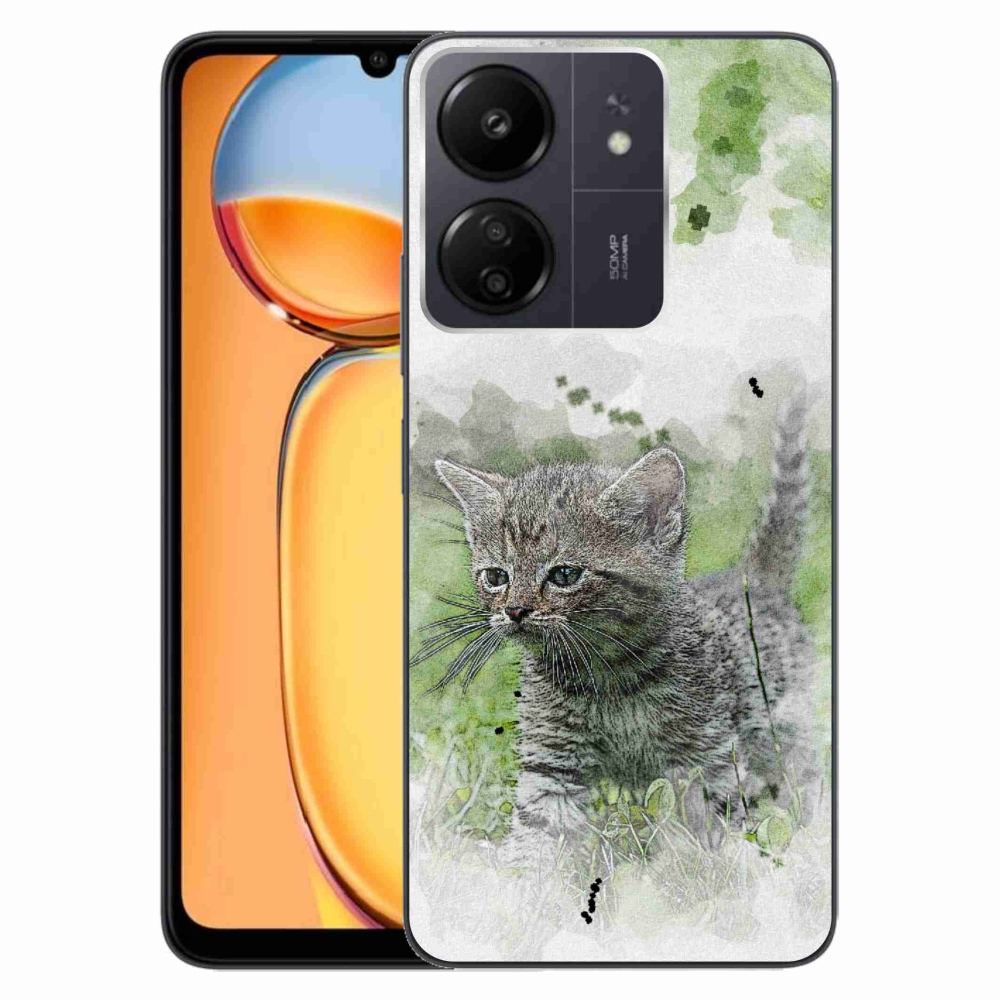 Gél borítás mmCase a Xiaomi Poco C65/Redmi 13C számára - aranyos cica 1