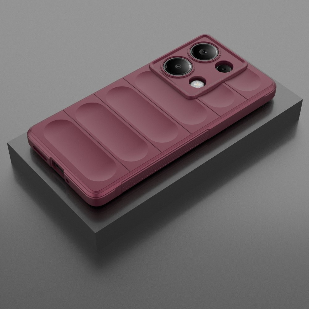 Rugg tartós zselés tok Xiaomi Redmi Note 14S-hez - bordó színű