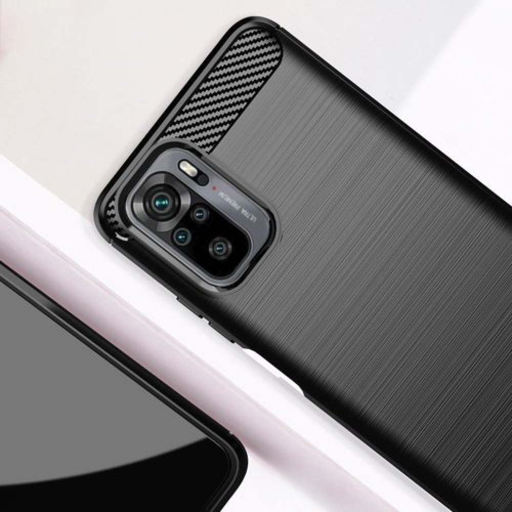 Szénálló zselés tok Xiaomi Redmi Note 10 4G/Redmi Note 10S/Poco M5s - fekete