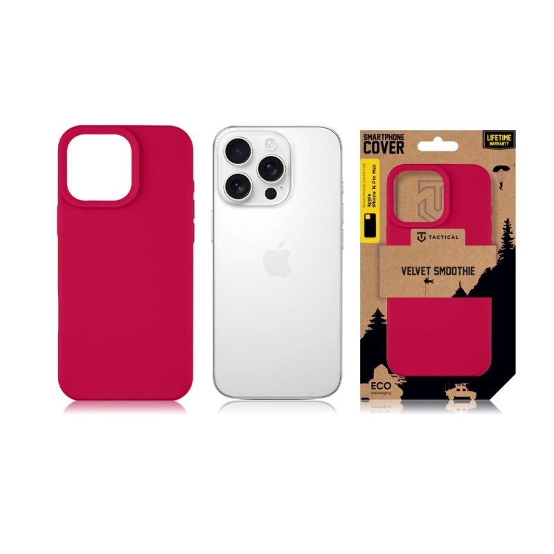 Taktikai bársony Smoothie borító Apple iPhone 16 Pro Max készülékhez Sangria színben