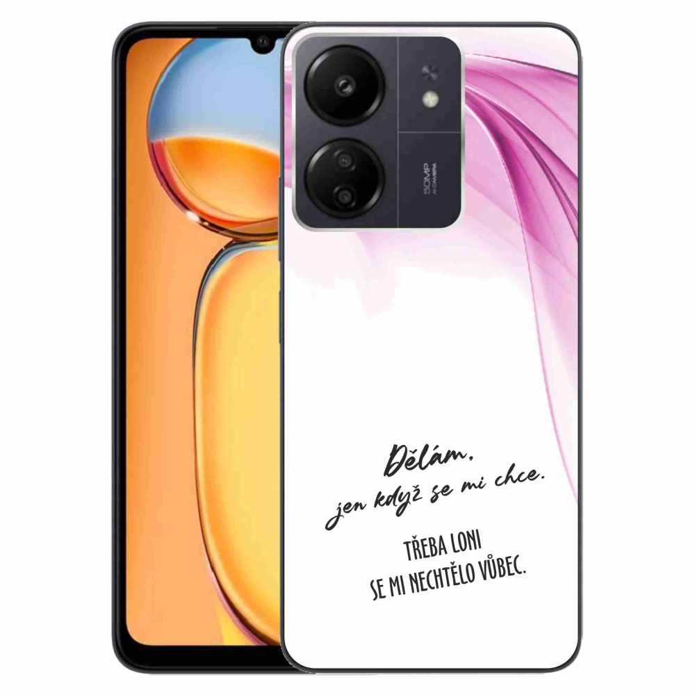 Gél borító mmCase a Xiaomi Poco C65/Redmi 13C-hez - vicces szöveg 12 fehér háttérrel