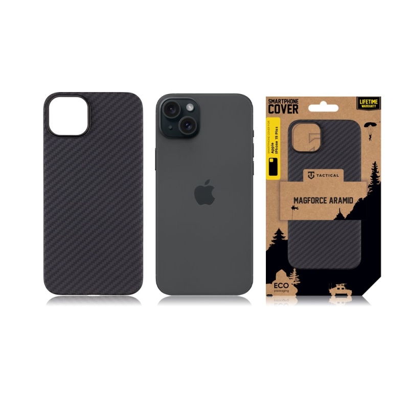 Tactical MagForce Aramid borító Apple iPhone 15 Plus készülékhez Fekete