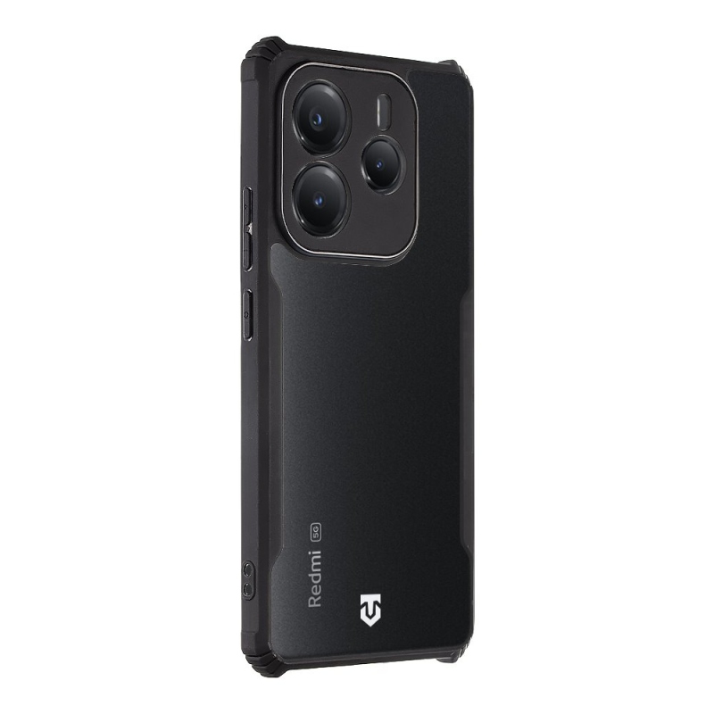 Taktikai Quantum Stealth Cover for Xiaomi Redmi Note 14 5G Clear/Black (átlátszó/fekete)