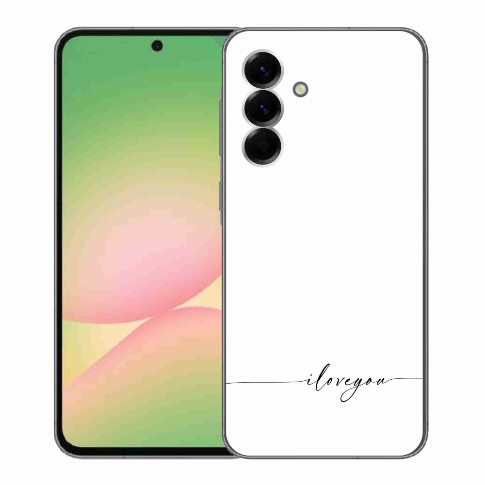 Gél borítás mmCase Samsung Galaxy A56 5G - I love you fehér háttérrel
