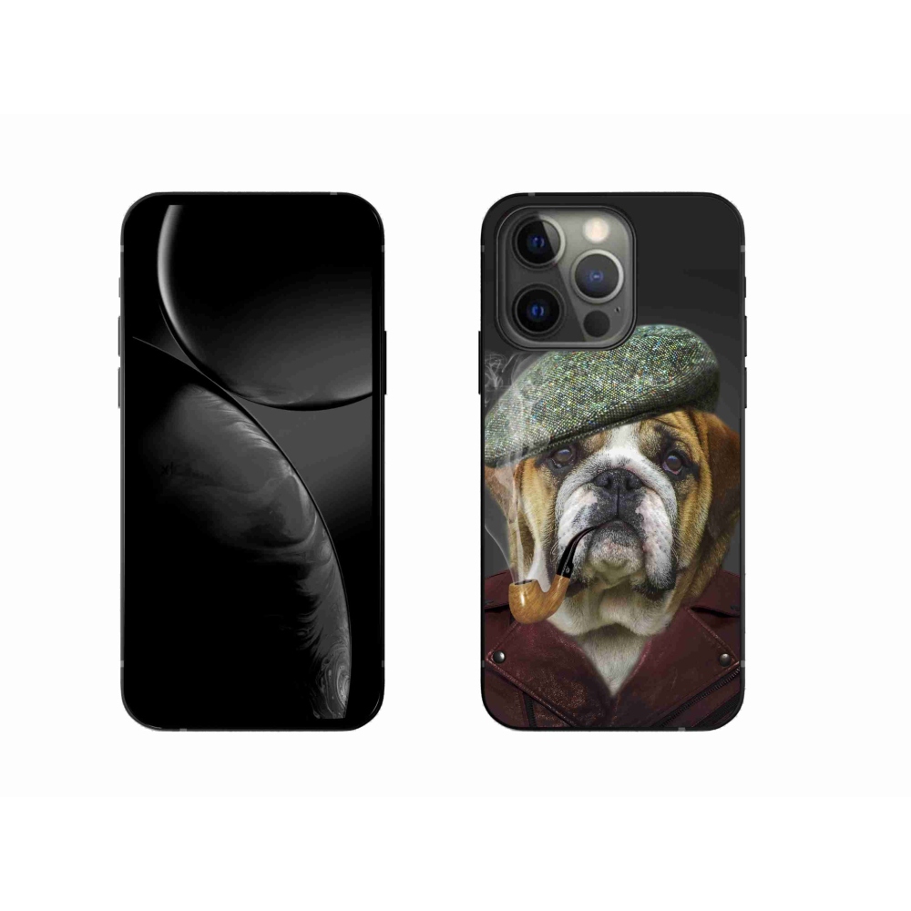 Zselés borítás mmCase iPhone 13 Pro készülékhez - kutya csővel