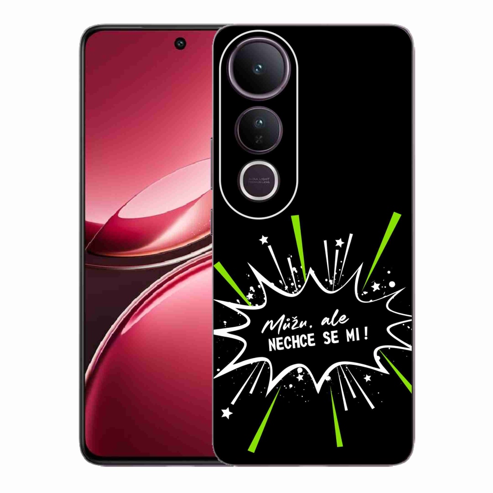 Gél borító mmCase a Vivo V50 Lite 4G/5G készülékhez - vicces szöveg 11 fekete háttér