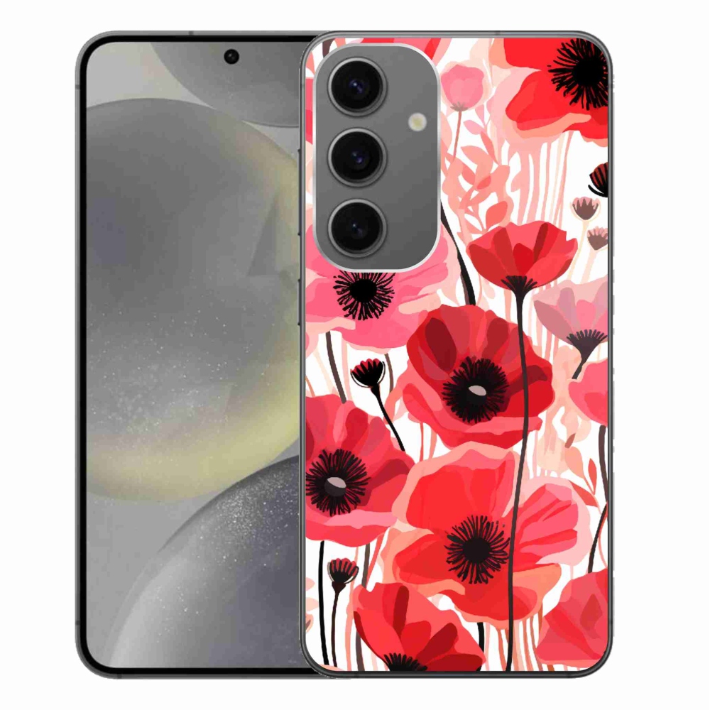 Gél védőhuzat mmCase Samsung Galaxy S24+ készülékhez - mákos 1