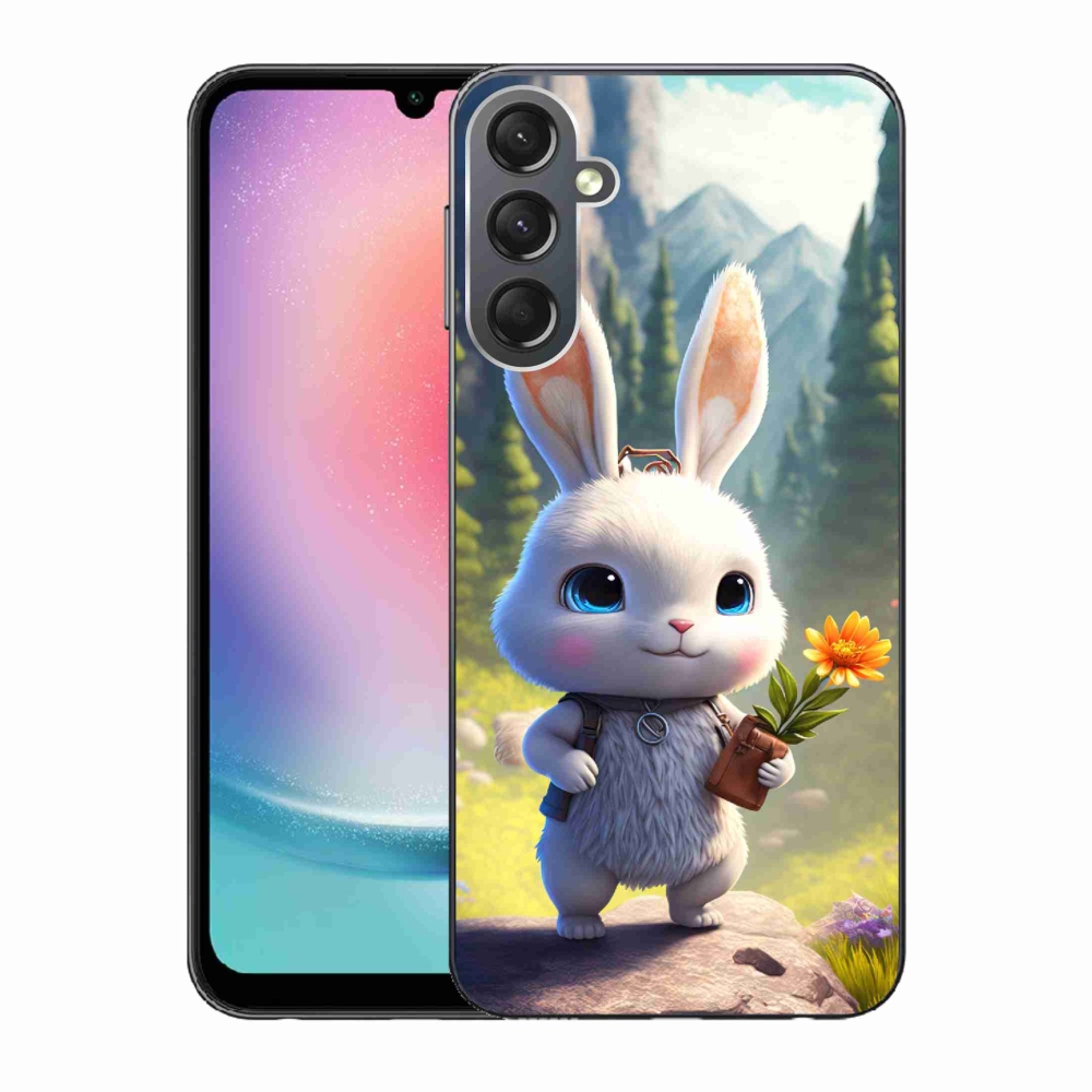 Gél védőhuzat mmCase Samsung Galaxy A24 készülékhez - aranyos nyuszi