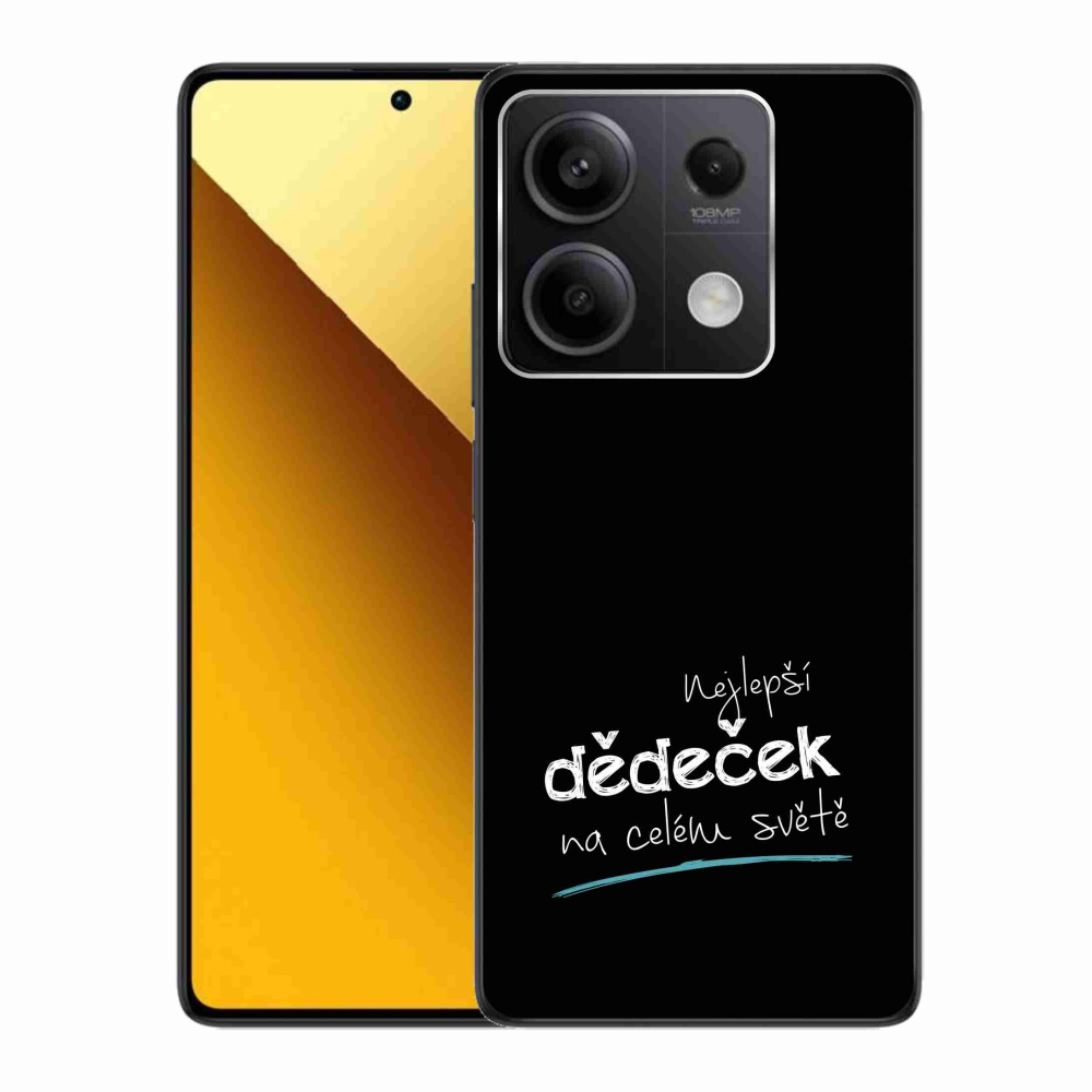 Gél borító mmCase a Xiaomi Redmi Note 13 5G - a legjobb nagypapa 3 fekete háttérrel