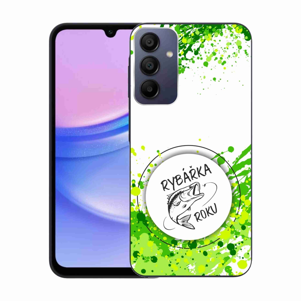 Gél borítás mmCase Samsung Galaxy A15 4G/5G - az év halászának fehér háttere
