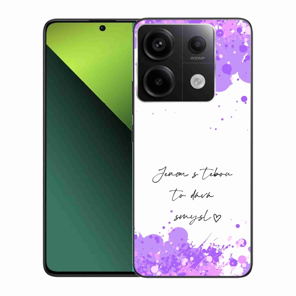 Gél borító mmCase a Xiaomi Redmi Note 13 Pro 5G/Poco X6 5G - szerelmes szöveg fehér háttérrel