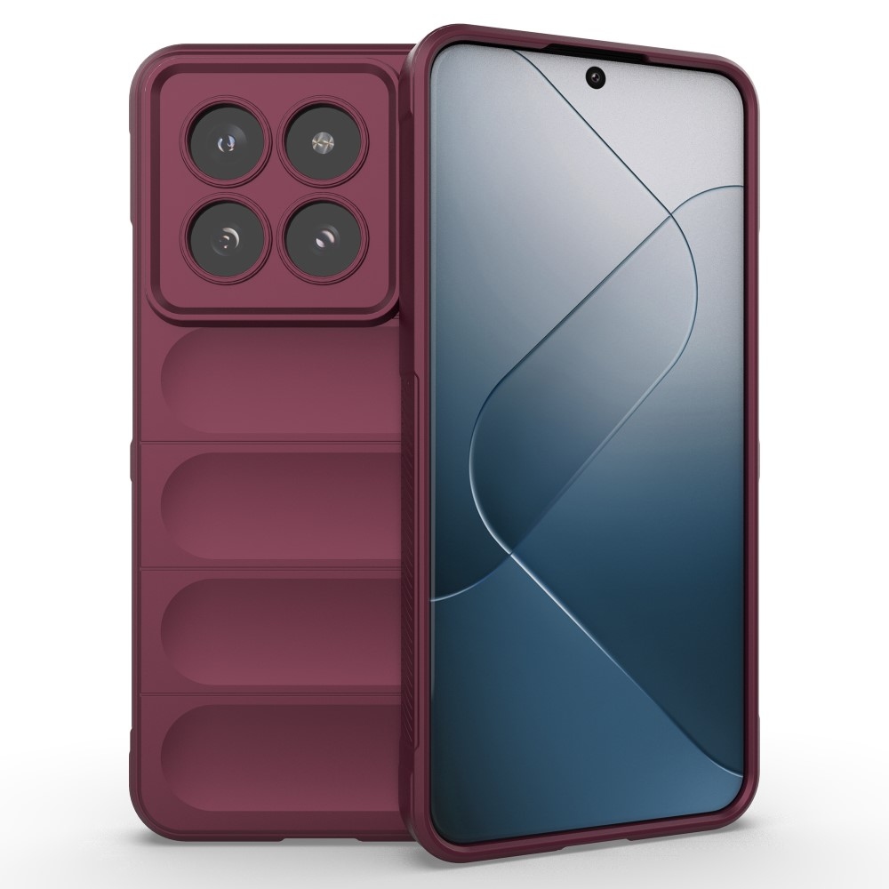 Rugg tartós zselés tok Xiaomi 14 Pro - bordó színben