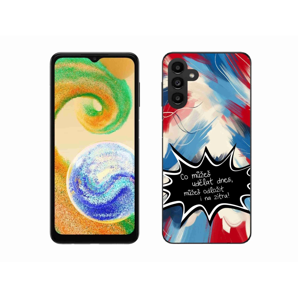 Gél borító mmCase Samsung Galaxy A04s (164.7x76.7x9.1mm) - vicces szöveg 9 fekete háttérrel