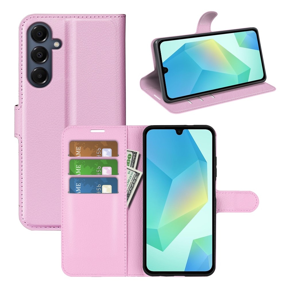 Litchi könyv tok Samsung Galaxy A17 5G - rózsaszínű