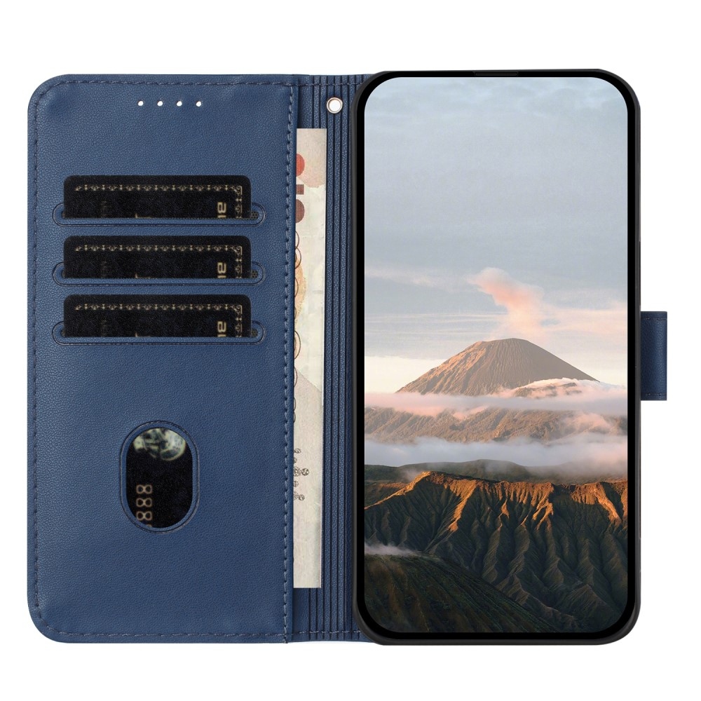 Háromszögek könyv tok a Vivo V50 Lite 4G/5G-hez - kék