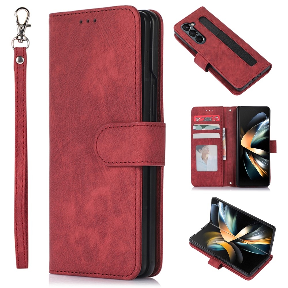 Tárcás könyvtáska Samsung Galaxy Z Fold5 5G - piros