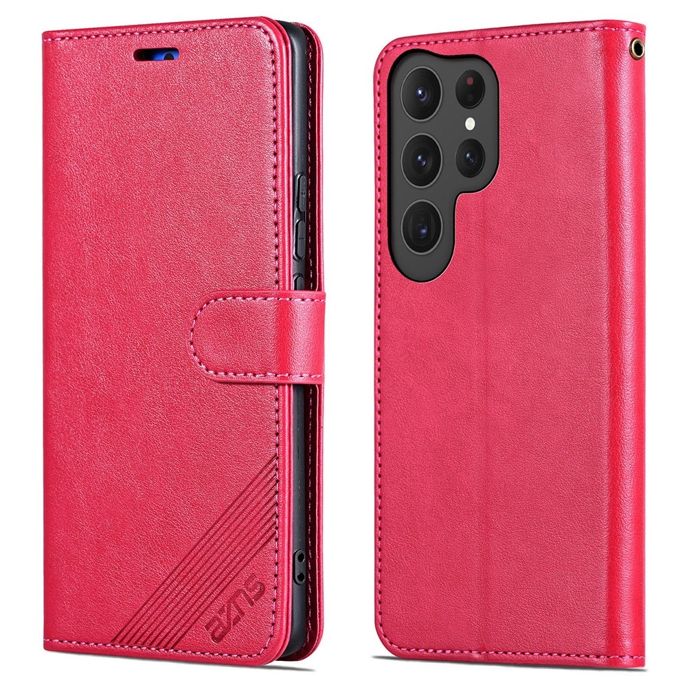 AZNS könyv tok Samsung Galaxy S25 Ultra készülékhez - piros