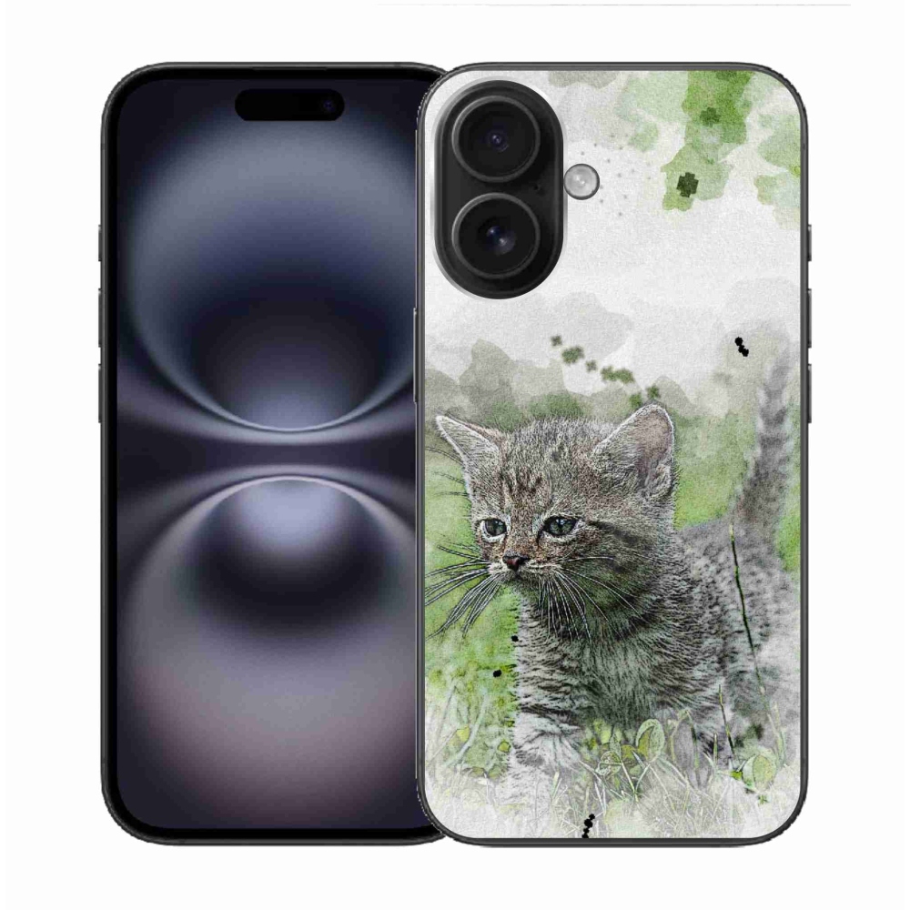Gél borítás mmCase iPhone 16 készülékhez - aranyos cica 1