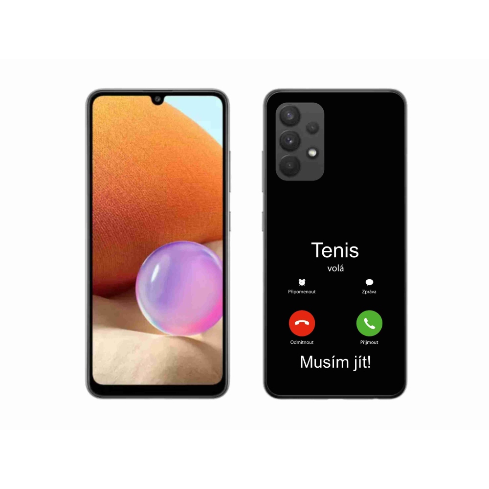 Gél borítás mmCase Samsung Galaxy A32 4G - tenisz hívások fekete háttérrel