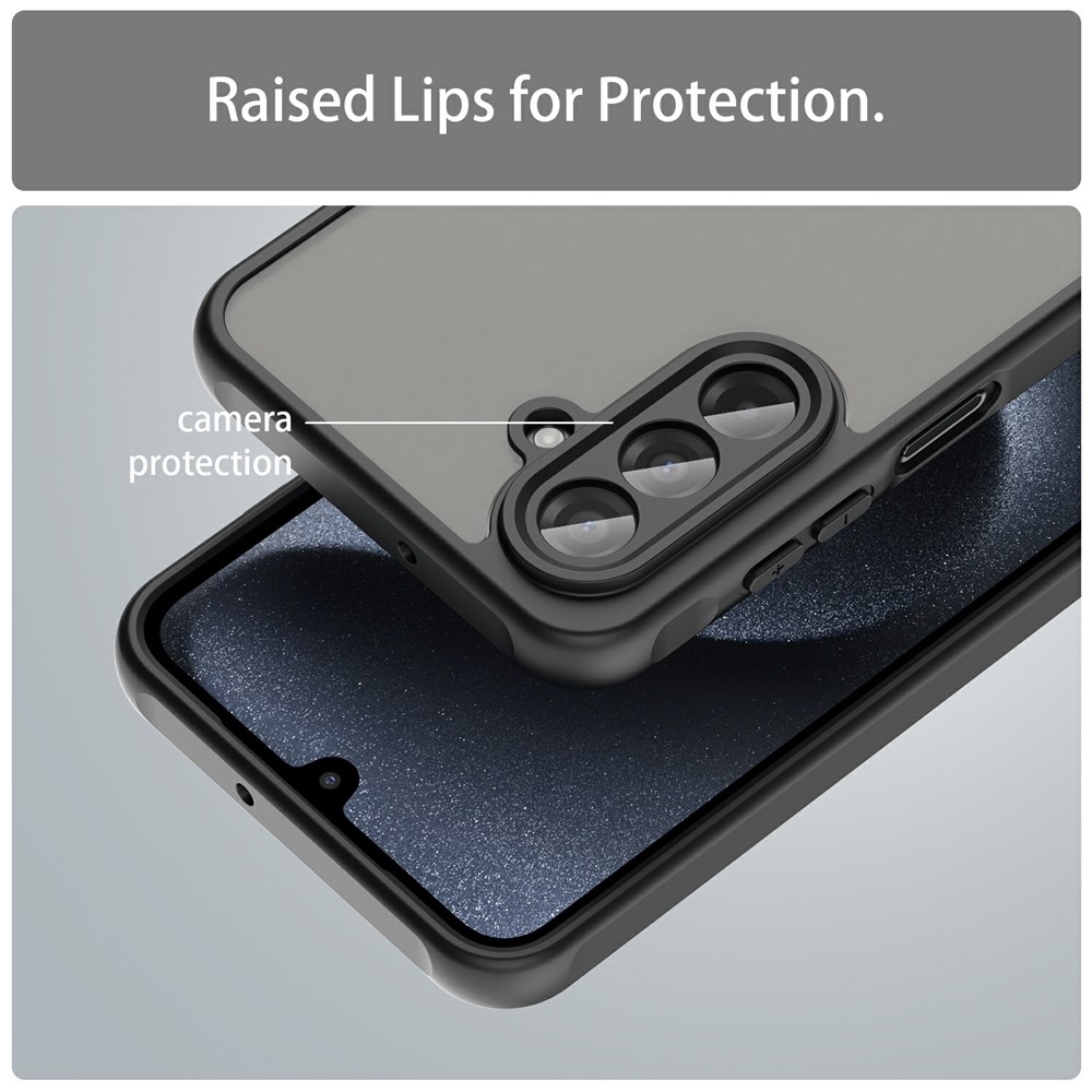 Zselés tok kemény hátlappal Samsung Galaxy A17 5G készülékhez - fekete