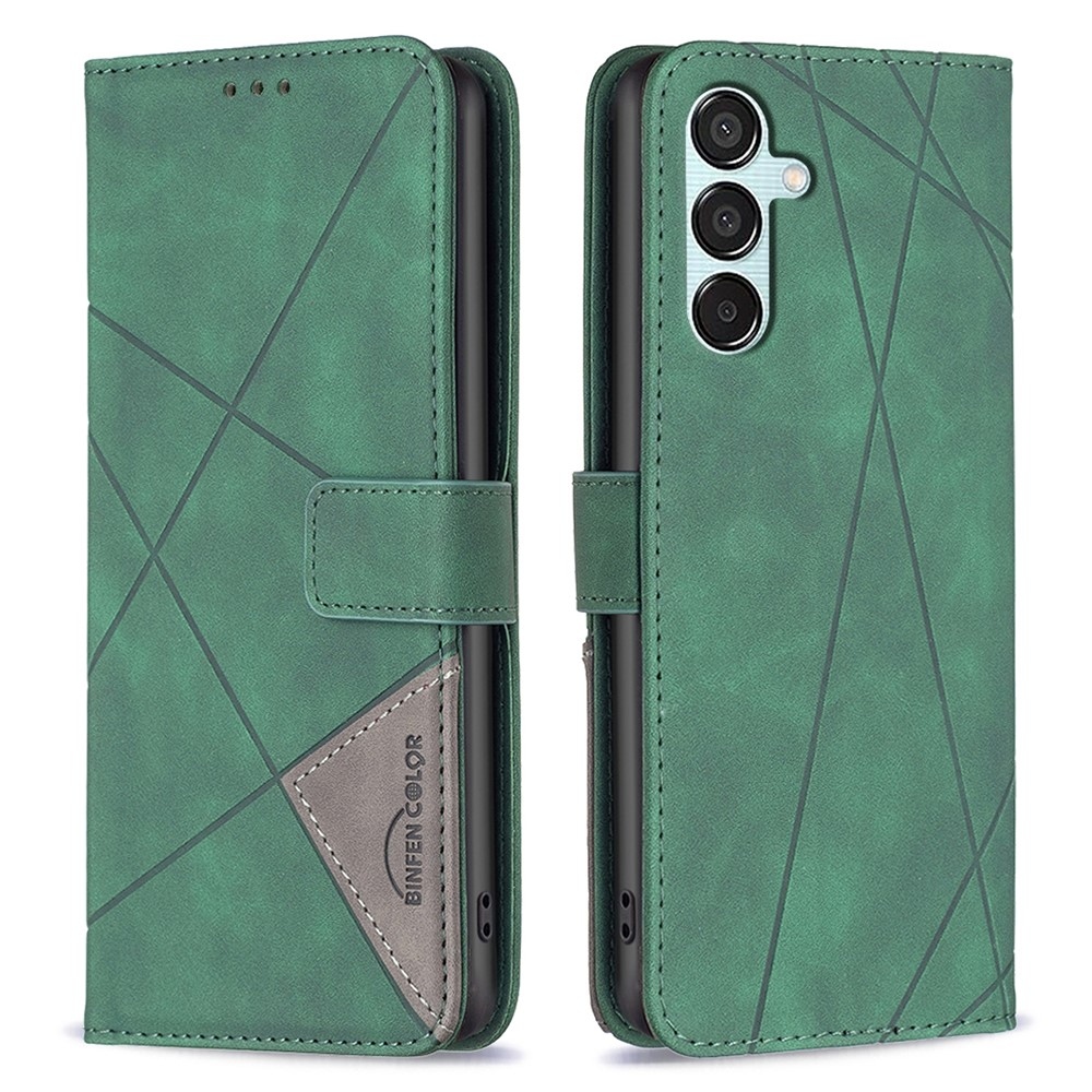 BINFEN könyvtáska Samsung Galaxy M15 5G - zöld