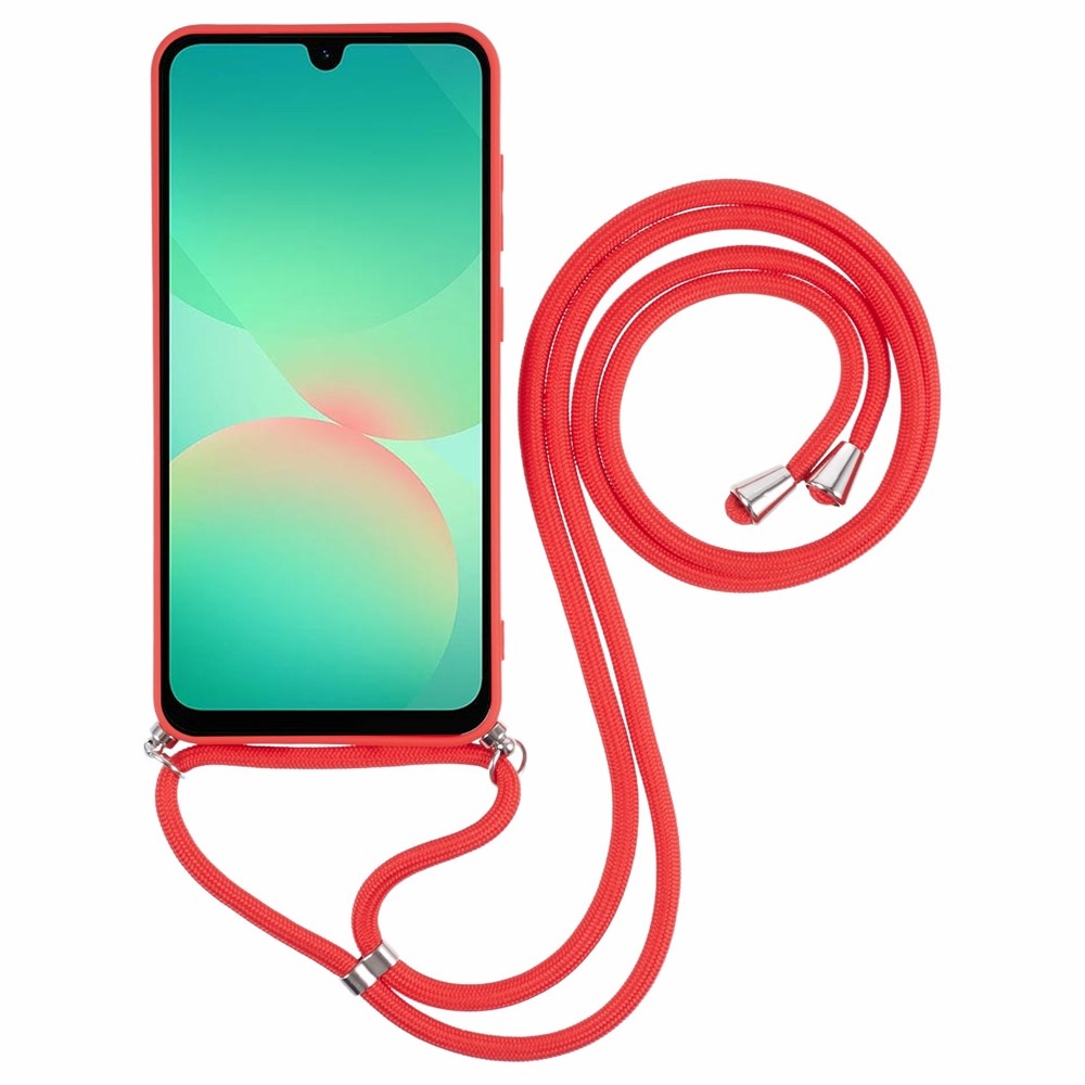 Bélelt zselés tok húzózsinórral Samsung Galaxy A17 5G - piros