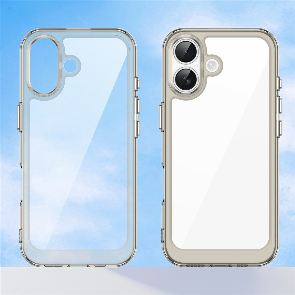 Gél tok fix hátlappal iPhone 17 készülékhez - szürke