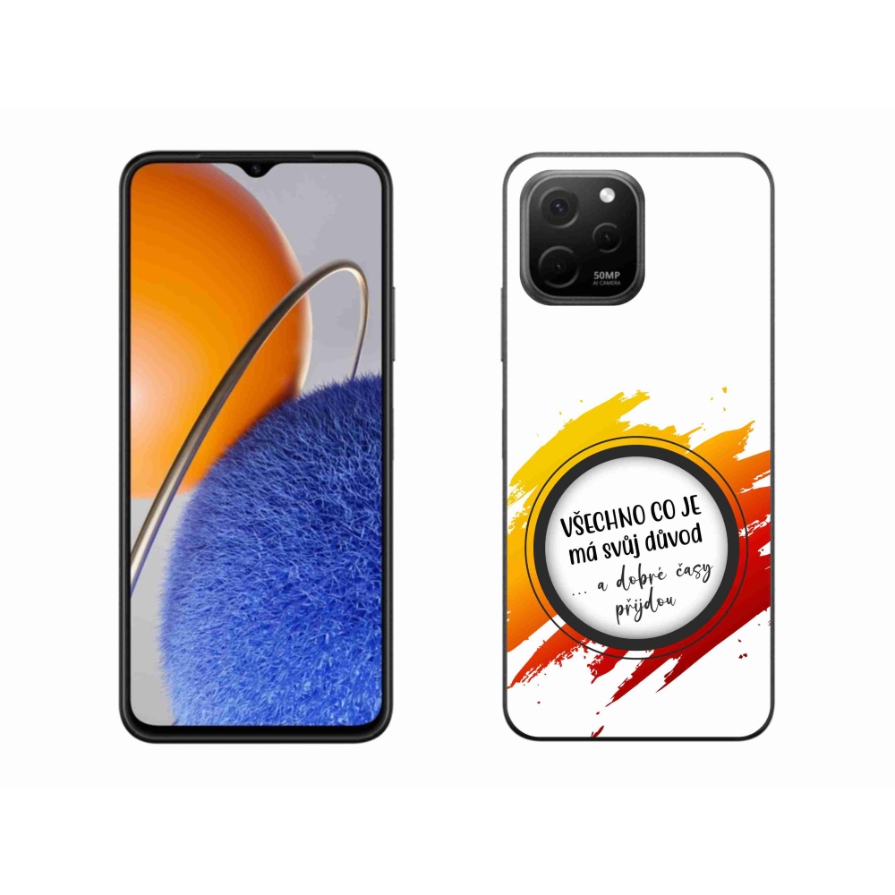 Gél borítás mmCase a Huawei Nova Y61-en - idézet 3 fehér háttér