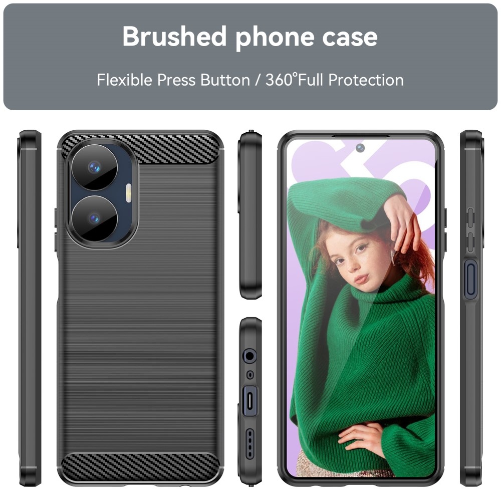 Szénálló zselés tok a Realme C55 készülékhez - fekete