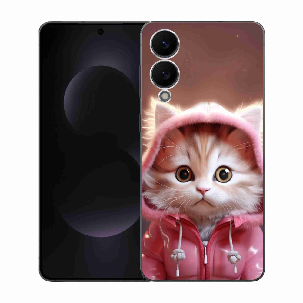 Gél borítás mmCase Samsung Galaxy S25 Edge készülékhez - aranyos cica 3