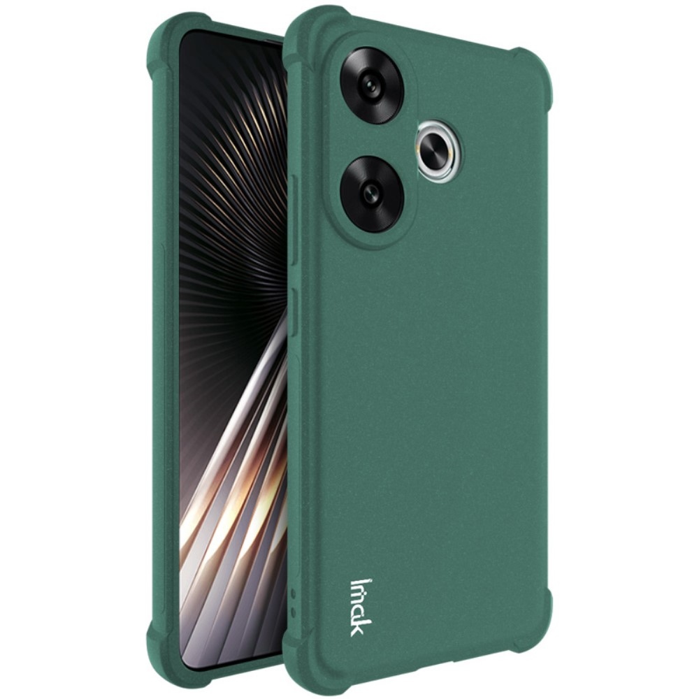 IMK matt zselés tok megerősített sarkokkal a Xiaomi Poco F6-hoz - zöld