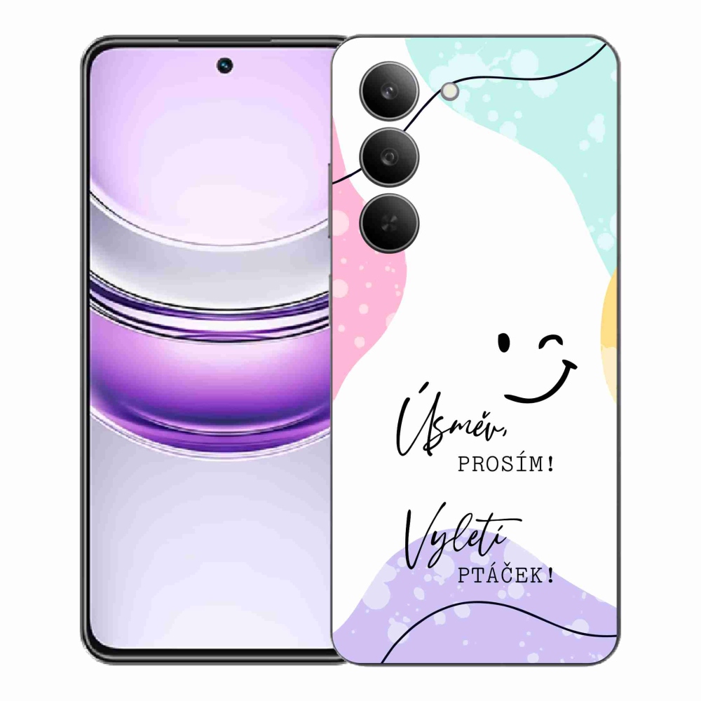 Gél borító mmCase a Realme 14x 5G készülékhez - vicces szöveg 4 fehér háttérrel